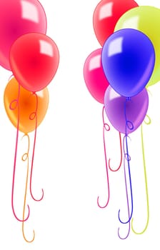 Balloons-colorful-left-right-free space