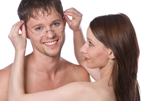 Couple with glasses