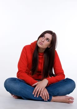 dark-haired woman
