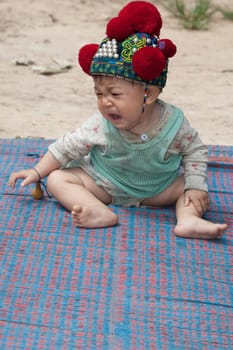 asian baby from Laos,Yao ethnic group