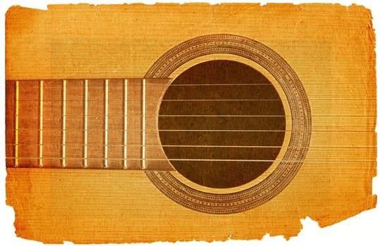 background with guitar in grunge style