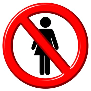 No women 3d sign