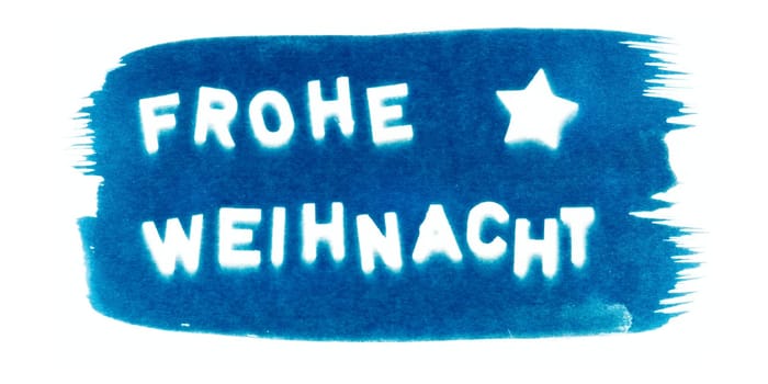 Christmas Motif Cyanotype Design
