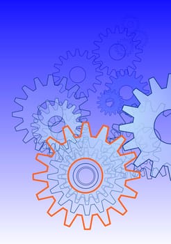 Gear Team Engineering Icon Portrait