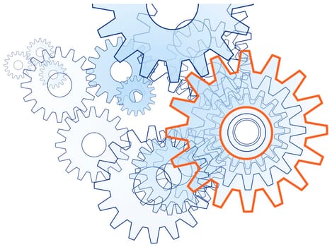 Gear Team Engineering Icon Free