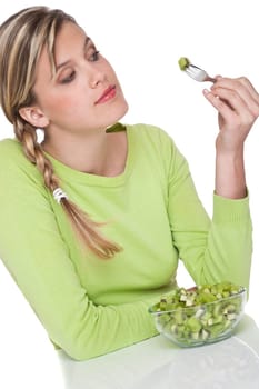 Healthy lifestyle - Woman, kiwi