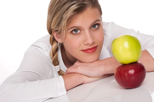 Healthy lifestyle - Woman with apple