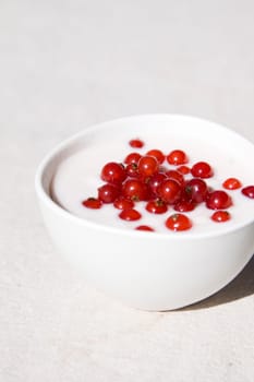 yogurt and red currant