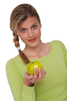 Healthy lifestyle - Woman with apple