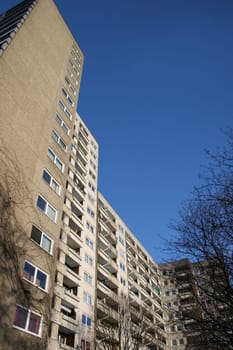 Prefabricated building in the Brücken district of Kassel