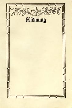 Paper with dedication