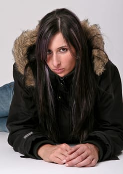 Woman in anorak