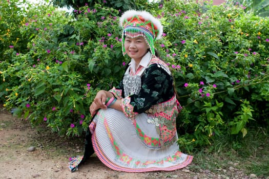 Portrait asian woman from Laos,Hmong