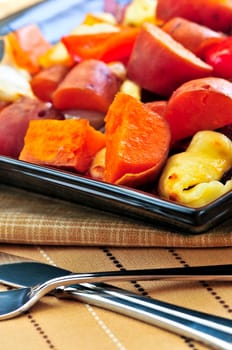 Roasted sweet potatoes