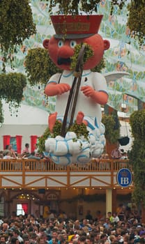 Aloisius in the Hofbräu tent