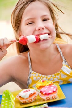 Eating a marshmallow