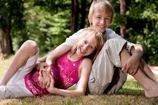 Happy Brother and sister