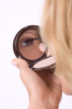 Eyelashes in the mirror