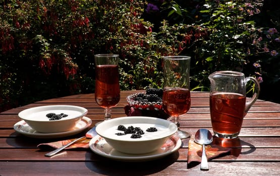Fresh picked blackberries