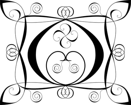 Spiral background with heart