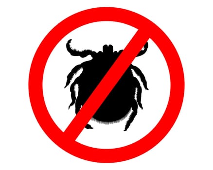 Tick prohibition sign