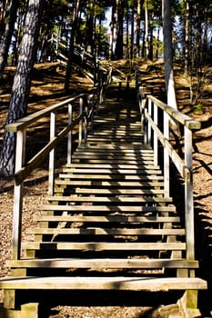 upstairs
