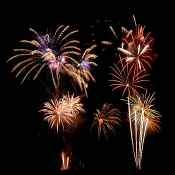 Colorful fireworks