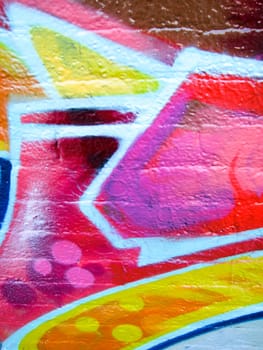 Vibrant pink and red graffiti
