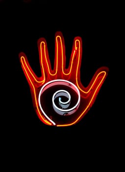 Neon sign for Palm Reading