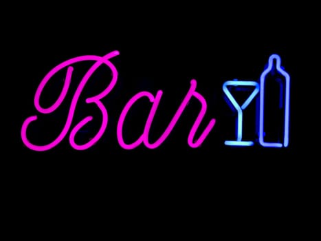 Neon BAR sign