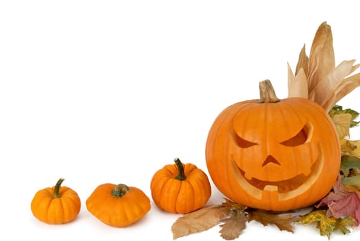 Background with Halloween pumpkin