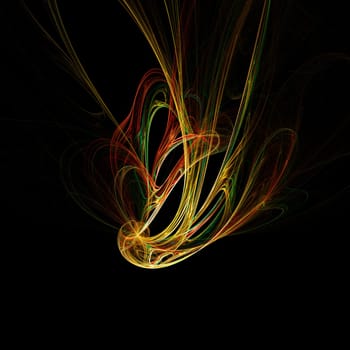 Orange Green yellow abstract
