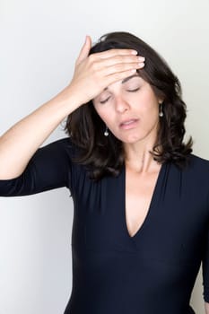 Young woman with headache