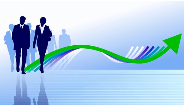 Teamwork Curve Green Success
