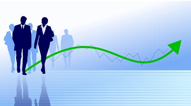 Business Team Diagram Illustration