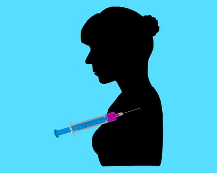 Woman gets vaccinated