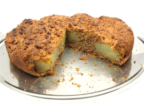 Sliced Whole Grain Pear Cake