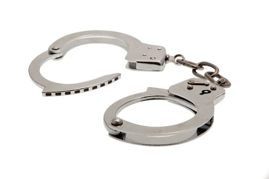 Handcuffs against a white background