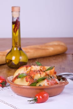 Pasta and bread