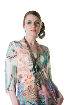 Young woman in studio