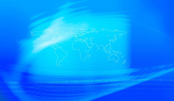 Background World Map Technology Symbol CB