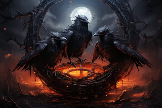 Enter the realm of fantasy and encounter the cursed wereravens, unfortunate beings caught in an eternal cycle of shifting between human and raven forms.