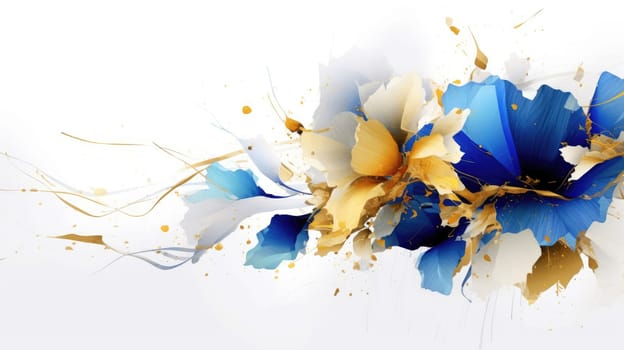 Watercolor abstract design for background of wedding or buzzy social media banner on white background generative AI