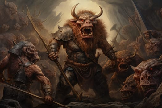 Enter a world of myth and legend where ferocious minotaurs, half-human and half-bull, reign supreme.