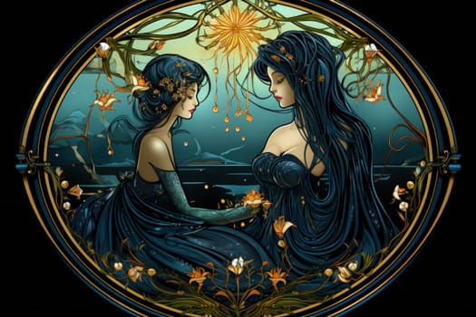 In the realm of fantasy, cursed mirror spirits are bound, their ethereal existence trapped within reflective surfaces.