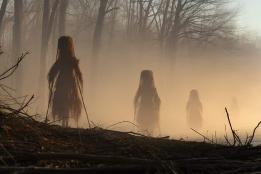 In the realm of fantasy, elusive mist walkers roam, their ethereal forms blending seamlessly with the swirling mists.