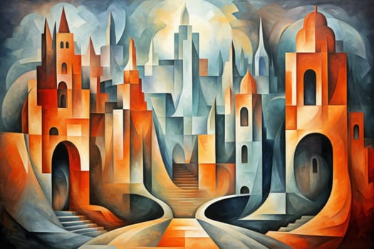 In the realm of fantasy, eerie and ethereal, ancient ruins and crumbling castles are shrouded in an unsettling atmosphere, haunted by ghostly apparitions.