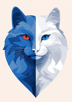 modern element abstract kitten polygon design geometric illustration black graphic face nature head creative white art wildlife animal portrait style cat shape