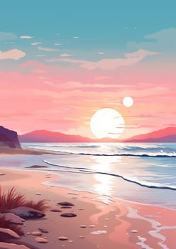 Sand background vacation nature water sunset beach seascape island ocean wave landscape blue summer sky horizon sun travel sea