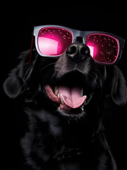 Dog domestic puppy purebred portrait head summer adorable pets happy young funny cute glasses sunglasses fun beautiful doggy canine background breed animal